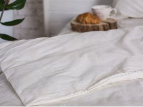 Постільна білизна Ecotton Бязь Двоспальний комплект Білий 20-0709