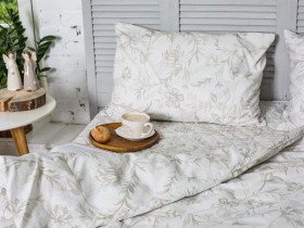 Постільна білизна Ecotton Бязь Євро комплект Cream 20-0709