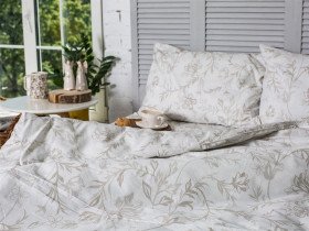 Постільна білизна Ecotton Бязь Євро комплект Cream 20-0709