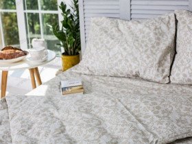 Постельное белье Ecotton Бязь Евро комплект Песочный 40-0963