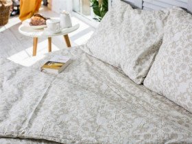 Постельное белье Ecotton Бязь Евро комплект Песочный 40-0963