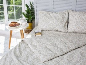 Постельное белье Ecotton Бязь Евро комплект Песочный 40-0963