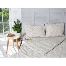Постельное белье Ecotton Бязь Евро комплект Песочный 40-0963