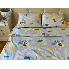 Постельное белье Ecotton Бязь Полуторный комплект Серый Пес Патрон 1313