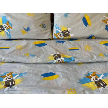 Постельное белье Ecotton Бязь Полуторный комплект Серый Пес Патрон 1313