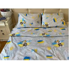 Постельное белье Ecotton Бязь Полуторный комплект Серый Пес Патрон 1313