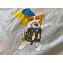 Постільна білизна Ecotton Бязь Полуторний комплект Сірий Пес Патрон 1313