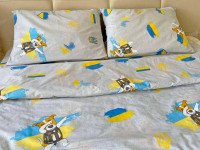 Постільна білизна Ecotton Бязь Полуторний комплект Сірий Пес Патрон 1313