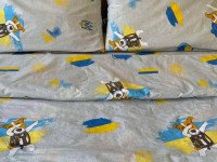 Постільна білизна Ecotton Бязь Полуторний комплект Сірий Пес Патрон 1313