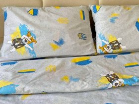 Постельное белье Ecotton Бязь Полуторный комплект Серый Пес Патрон 1313
