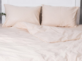 Постельное белье Ecotton Бязь Евро комплект пододеяльник + наволочки 50x70 (2 шт.) Бежевый 601