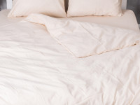 Постельное белье Ecotton Бязь Двуспальный комплект пододеяльник + наволочки 50x70 (2 шт.) Бежевый 601