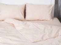 Постільна білизна Ecotton Бязь Євро комплект підковдра + наволочки 50x70 (2 шт.) Бежевий 601