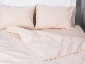 Постельное белье Ecotton Бязь Евро комплект пододеяльник + наволочки 50x70 (2 шт.) Бежевый 601