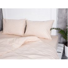 Постельное белье Ecotton Бязь Двуспальный комплект пододеяльник + наволочки 50x70 (2 шт.) Бежевый 601