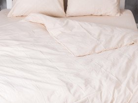 Постельное белье Ecotton Бязь Двуспальный комплект пододеяльник + наволочки 50x70 (2 шт.) Бежевый 601