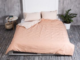 Постельное белье Ecotton Бязь Евро комплект пододеяльник + наволочки 50x70 (2 шт.) Кофе 603