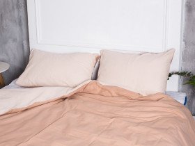 Постельное белье Ecotton Бязь Евро комплект пододеяльник + наволочки 50x70 (2 шт.) Кофе 603