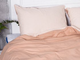 Постельное белье Ecotton Бязь Евро комплект пододеяльник + наволочки 50x70 (2 шт.) Кофе 603