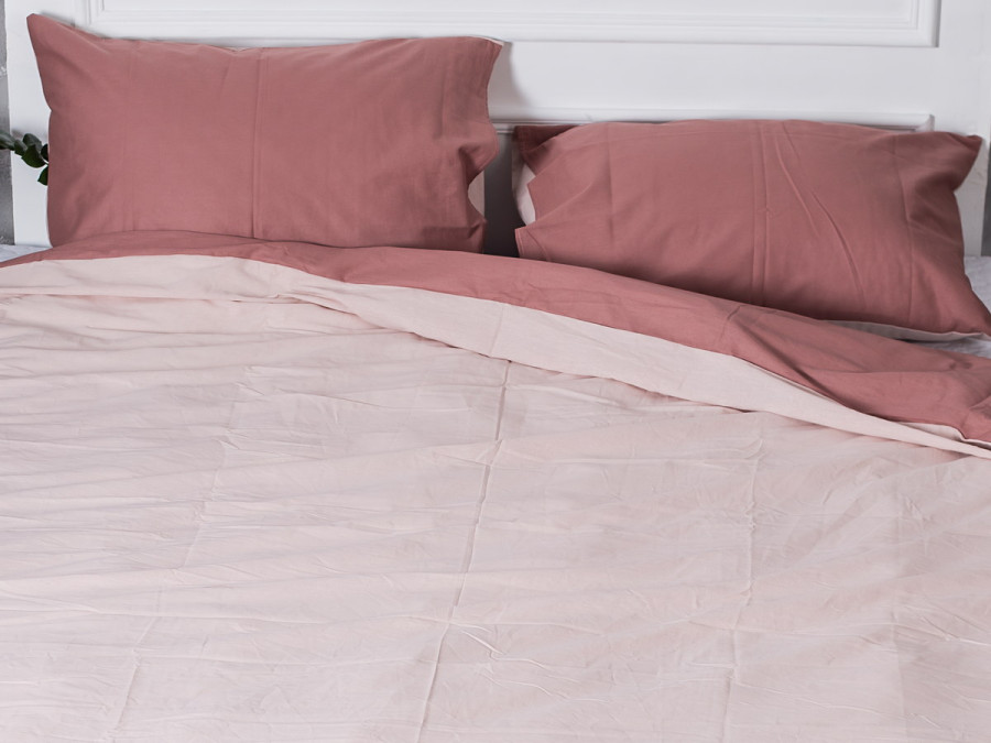 Постельное белье Ecotton Бязь Евро комплект пододеяльник + наволочки 50x70 (2 шт.) Мокко 871 / 626