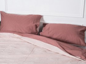 Постельное белье Ecotton Бязь Евро комплект пододеяльник + наволочки 50x70 (2 шт.) Мокко 871 / 626