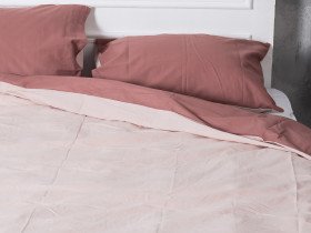 Постільна білизна Ecotton Бязь Двоспальний комплект підковдра + наволочки 50x70 (2 шт.) Мокко 871 / 626