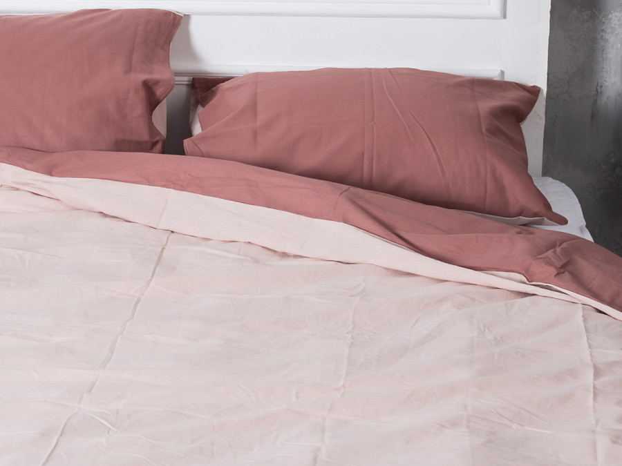 Постельное белье Ecotton Бязь Евро комплект пододеяльник + наволочки 50x70 (2 шт.) Мокко 871 / 626