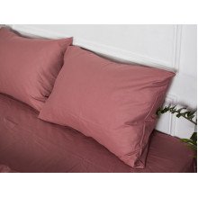 Постельное белье Ecotton Бязь Евро комплект пододеяльник + наволочки 50x70 (2 шт.) Мокко 871