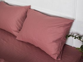 Постільна білизна Ecotton Бязь Двоспальний комплект підковдра + наволочки 50x70 (2 шт.) Мокко 871
