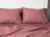 Постельное белье Ecotton Бязь Двуспальный комплект пододеяльник + наволочки 50x70 (2 шт.) Мокко 871