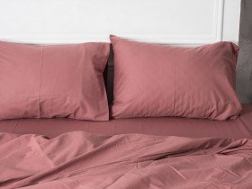 Постельное белье Ecotton Бязь Двуспальный комплект пододеяльник + наволочки 50x70 (2 шт.) Мокко 871