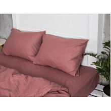 Постельное белье Ecotton Бязь Полуторный комплект пододеяльник + наволочки 50x70 (2 шт.) Мокко 871