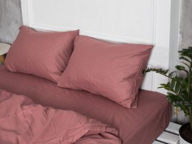 Постельное белье Ecotton Бязь Двуспальный комплект пододеяльник + наволочки 50x70 (2 шт.) Мокко 871