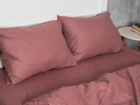 Постельное белье Ecotton Бязь Полуторный комплект пододеяльник + наволочки 50x70 (2 шт.) Мокко 871