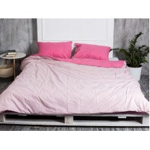 Постельное белье Ecotton Бязь Евро комплект пододеяльник + наволочки 50x70 (2 шт.) Розовый 612