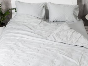 Постельное белье Ecotton Бязь Двуспальный комплект пододеяльник + наволочки 50x70 (2 шт.) Серый 881