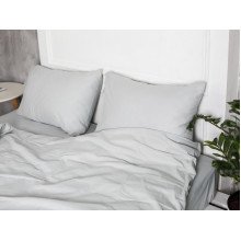 Постельное белье Ecotton Бязь Двуспальный комплект пододеяльник + наволочки 50x70 (2 шт.) Серый 881