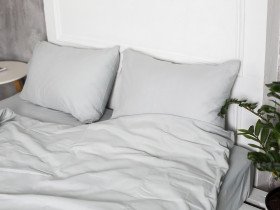 Постельное белье Ecotton Бязь Двуспальный комплект пододеяльник + наволочки 50x70 (2 шт.) Серый 881