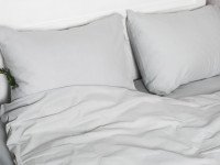 Постельное белье Ecotton Бязь Двуспальный комплект пододеяльник + наволочки 50x70 (2 шт.) Серый 881