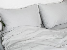 Постельное белье Ecotton Бязь Двуспальный комплект пододеяльник + наволочки 50x70 (2 шт.) Серый 881