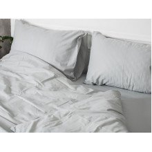 Постельное белье Ecotton Бязь Двуспальный комплект пододеяльник + наволочки 50x70 (2 шт.) Серый 881