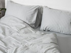 Постельное белье Ecotton Бязь Двуспальный комплект пододеяльник + наволочки 50x70 (2 шт.) Серый 881