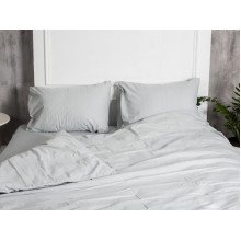 Постельное белье Ecotton Бязь Двуспальный комплект пододеяльник + наволочки 50x70 (2 шт.) Серый 881