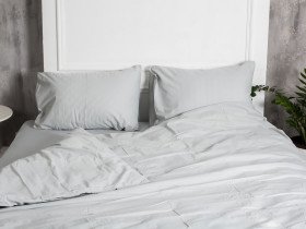 Постельное белье Ecotton Бязь Двуспальный комплект пододеяльник + наволочки 50x70 (2 шт.) Серый 881