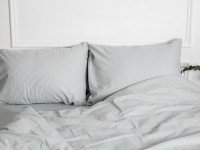 Постельное белье Ecotton Бязь Двуспальный комплект пододеяльник + наволочки 50x70 (2 шт.) Серый 881