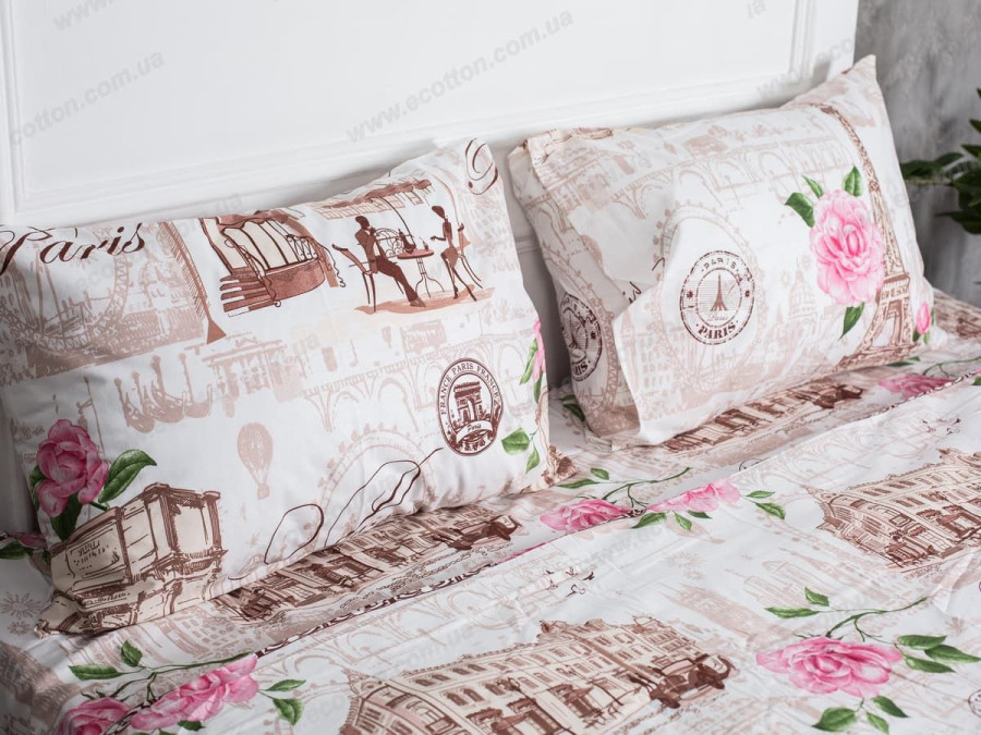 Постільна білизна Ecotton Бязь Преміум Полуторний комплект Парижанка 6310/1