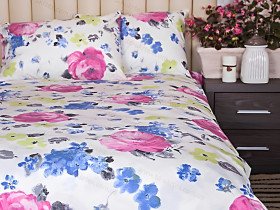 Постільна білизна Ecotton Бязь Євро комплект Рожевий 20-1455