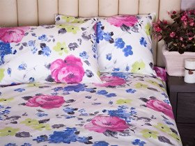 Постільна білизна Ecotton Бязь Євро комплект Рожевий 20-1455