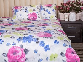 Постільна білизна Ecotton Бязь Євро комплект Рожевий 20-1455