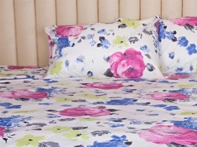 Постільна білизна Ecotton Бязь Євро комплект Рожевий 20-1455